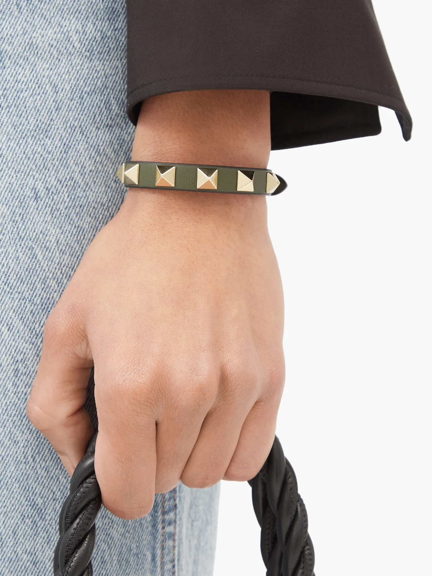 Rockstud leather bracelet - 2