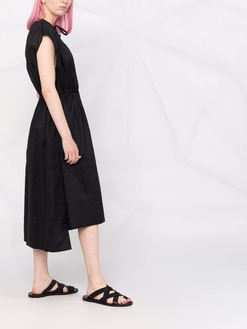 sleeveless gathered-detail dress 6
