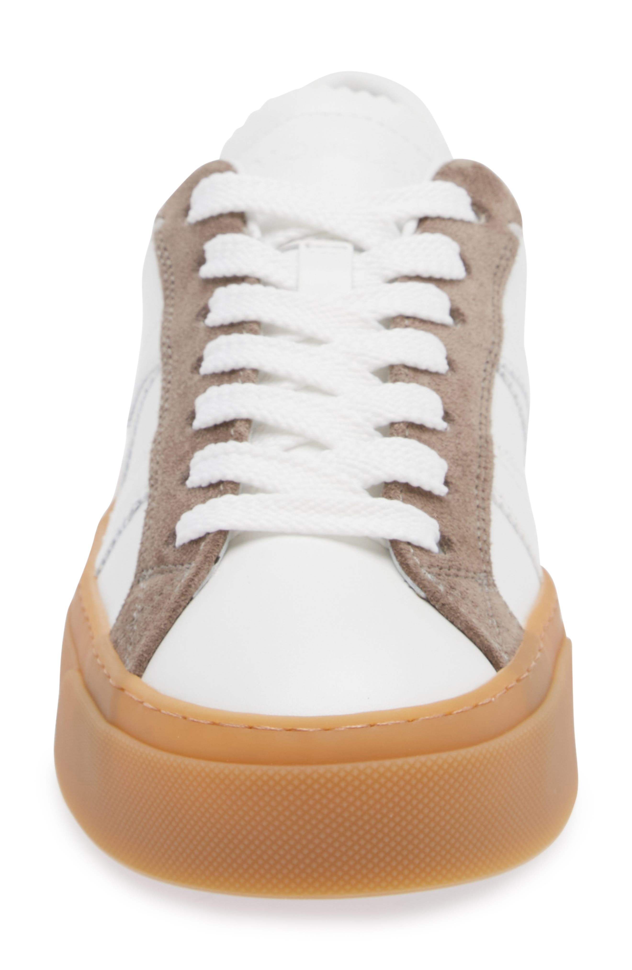 Moncler Monaco Lace-Up Sneaker in White at Nordstrom - 4