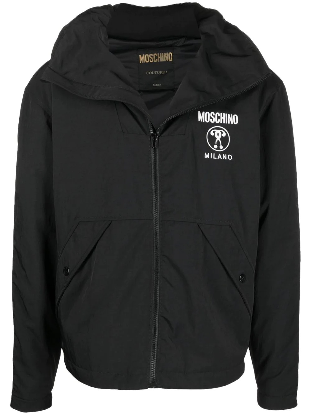 logo-print zip-up jacket - 1