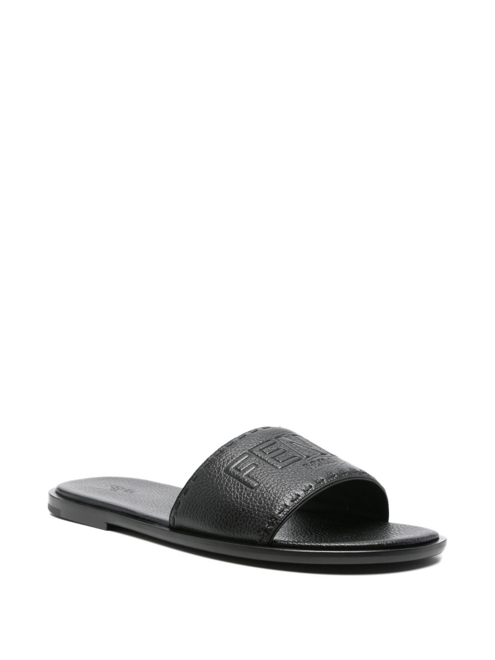 Roma embossed-logo leather sandals - 2