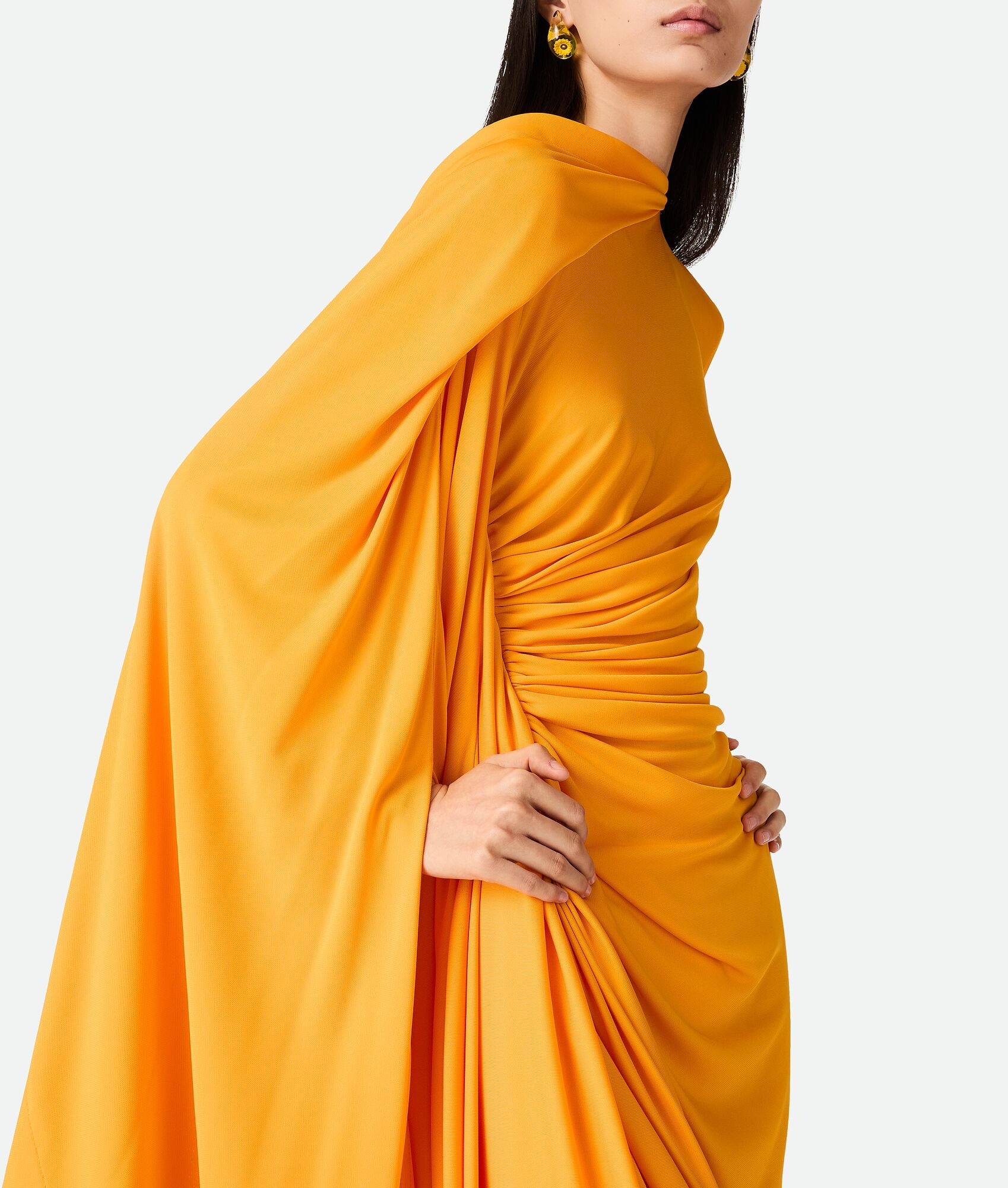 Viscose Jersey Draped Dress - 4