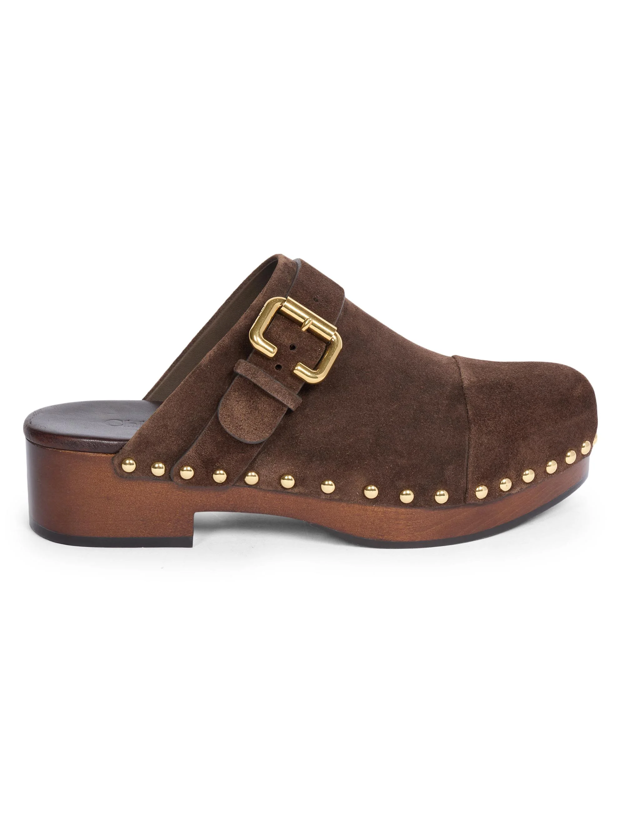 Women's Jeannette Suede Clogs - Chocolate Brown - 1