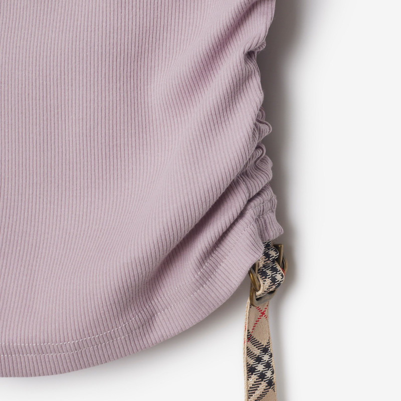 Check Trim Stretch Cotton Vest 5