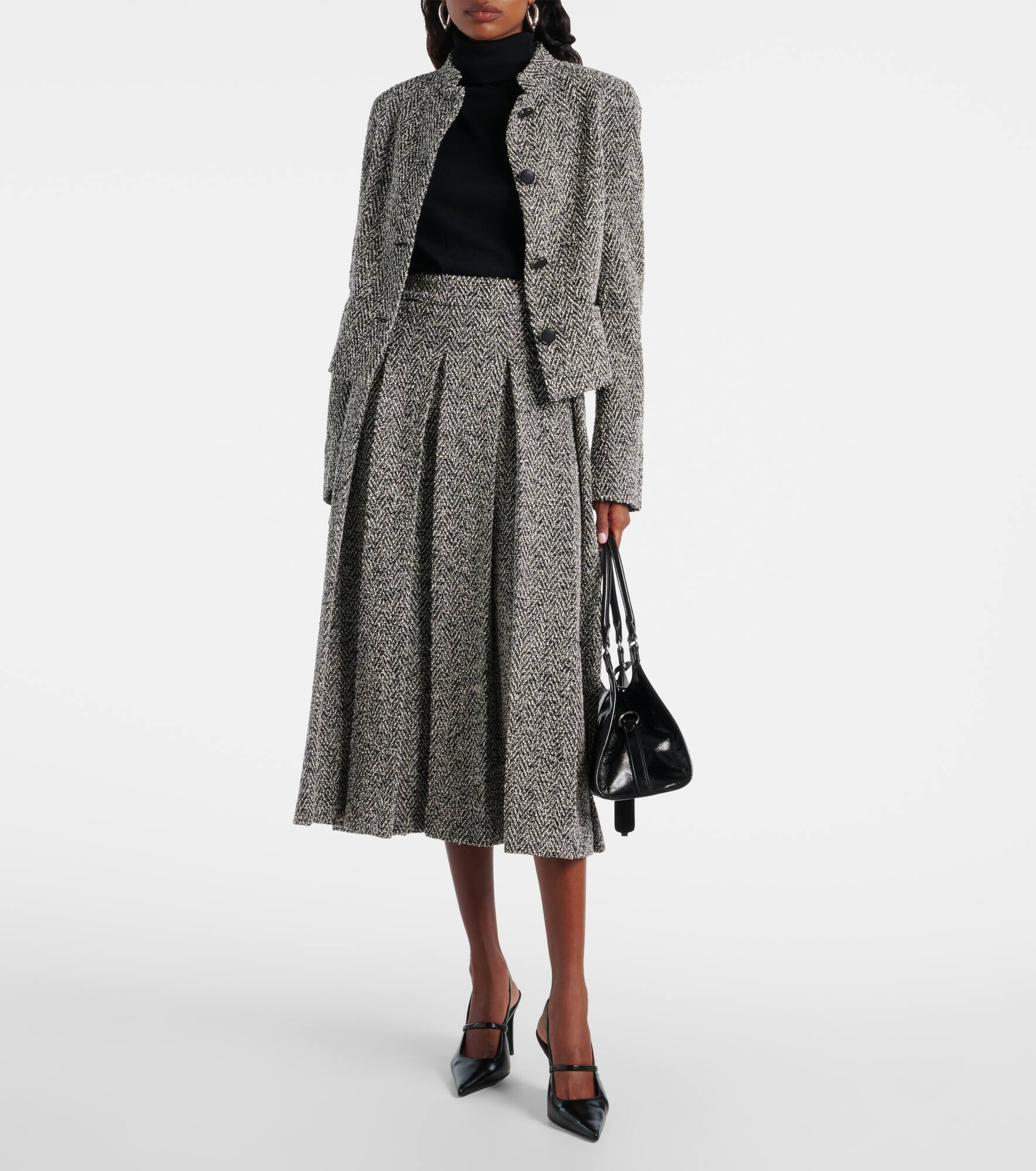 Gallo cotton and wool-blend midi skirt - 2