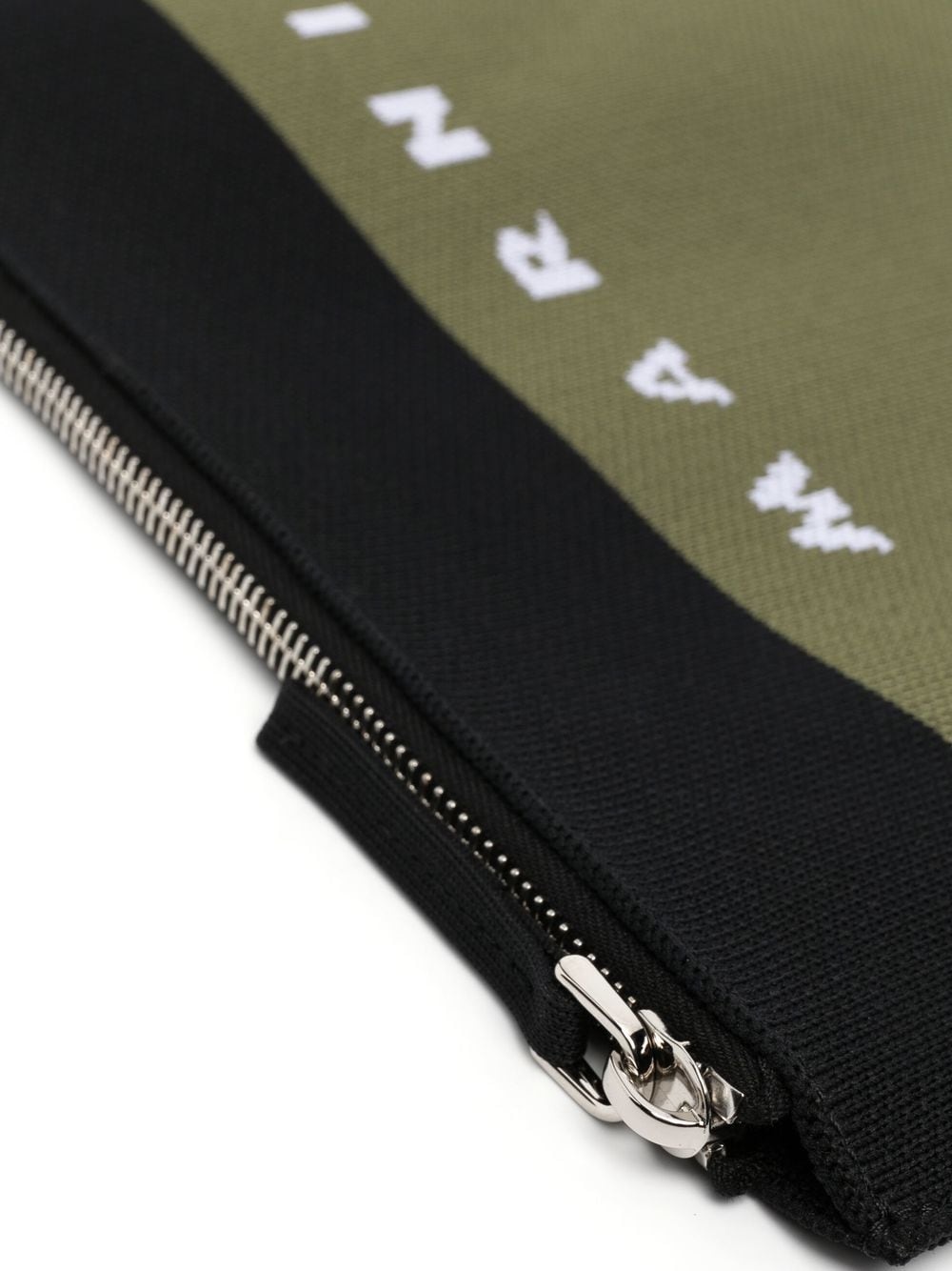 logo-jacquard clutch bag - 4