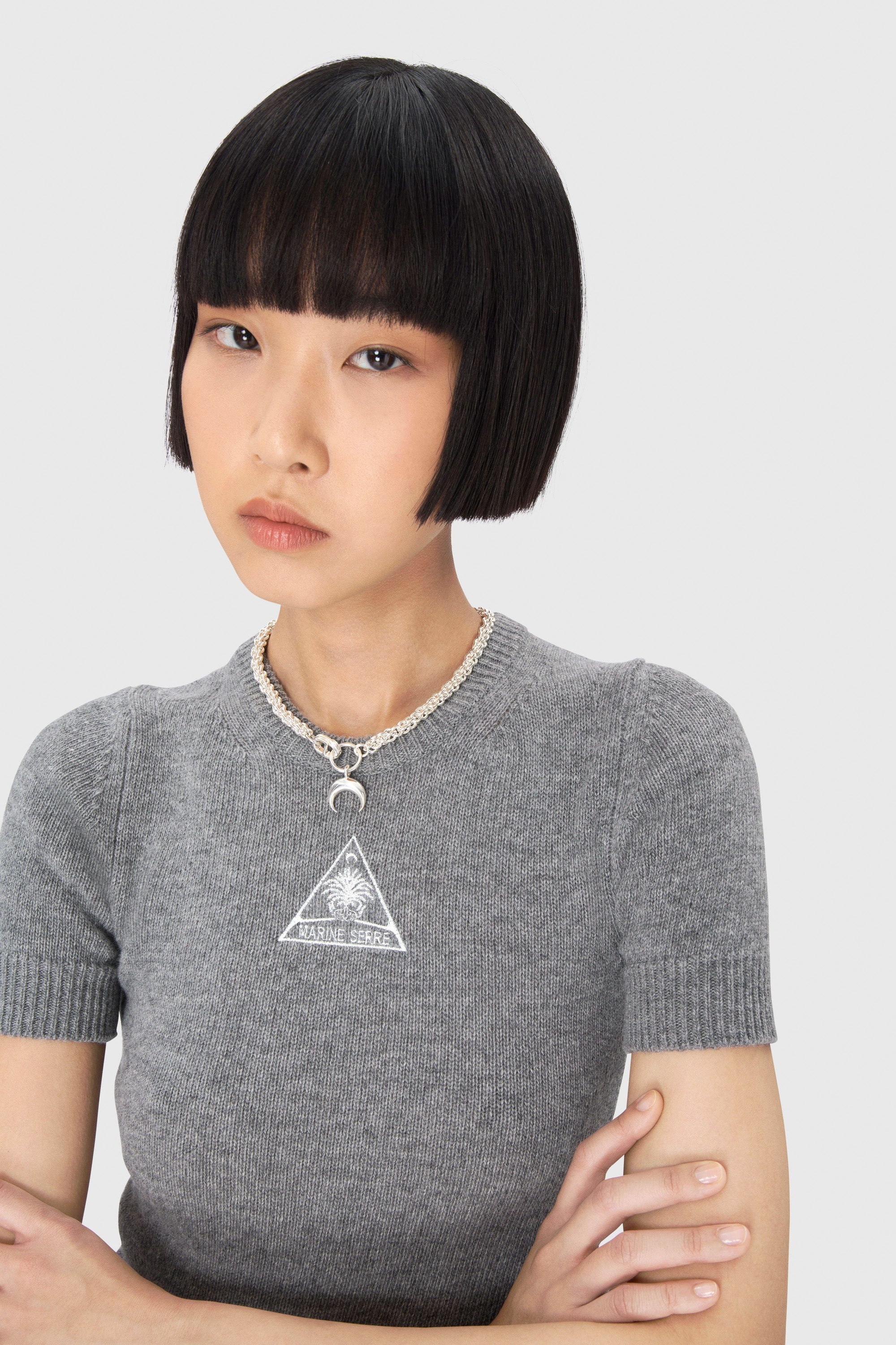 Clean Wool Knit Crewneck Sweater - 3