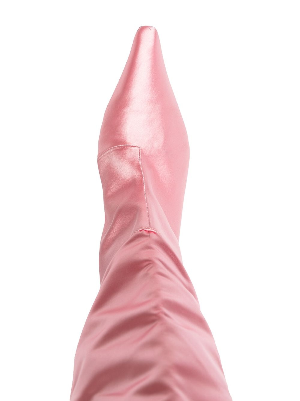 Viola 65mm feather-trim knee-high boots - 4