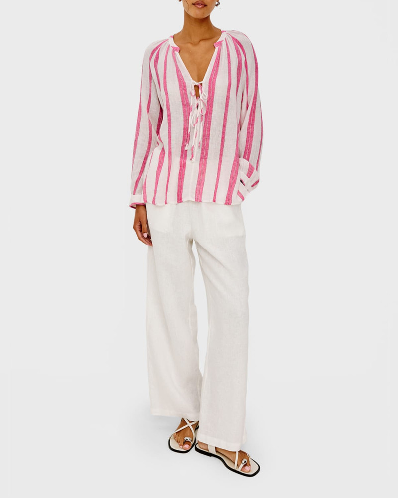 Rails Brielle Stripe Linen-Blend Blouse outlook