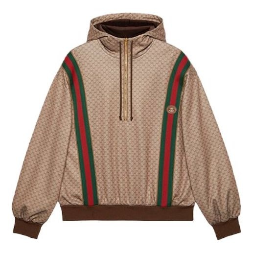 Men's Gucci FW21 Micro Mark Knit Hood Brown 655153-XJDFB-2100 - 1