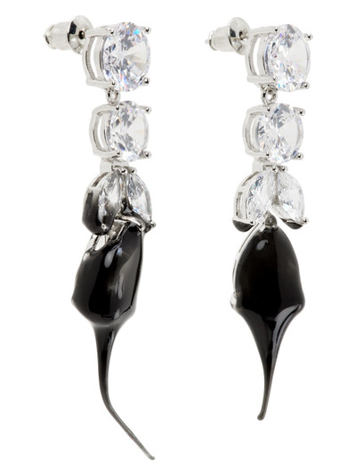 OTTOLINGER Silver & Black Diamond Tear Dip Earrings outlook