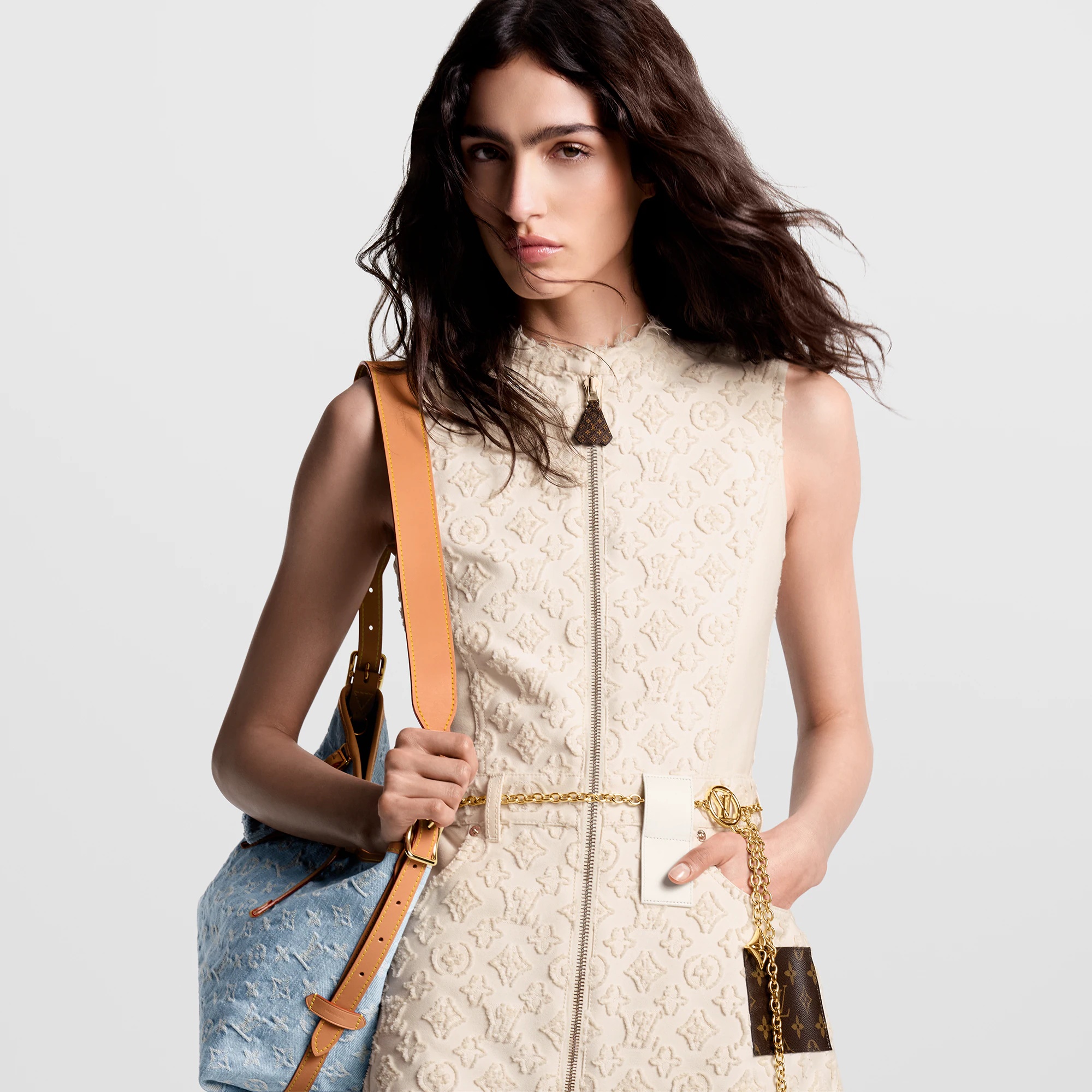 Monogram Fil Coupé Zip-Up Dress - 2