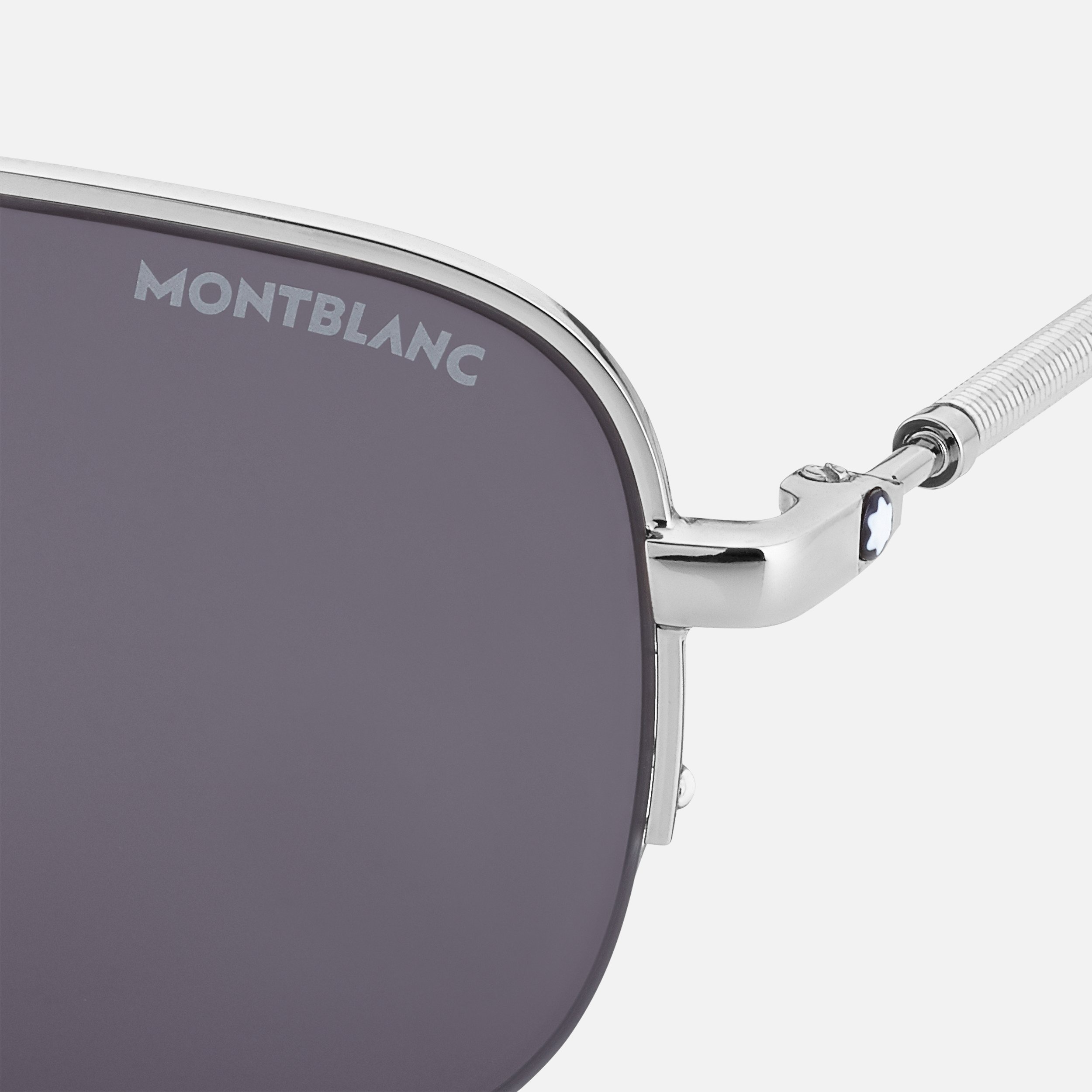 Rectangular Silver-Colored Metal Frame Sunglasses - 2