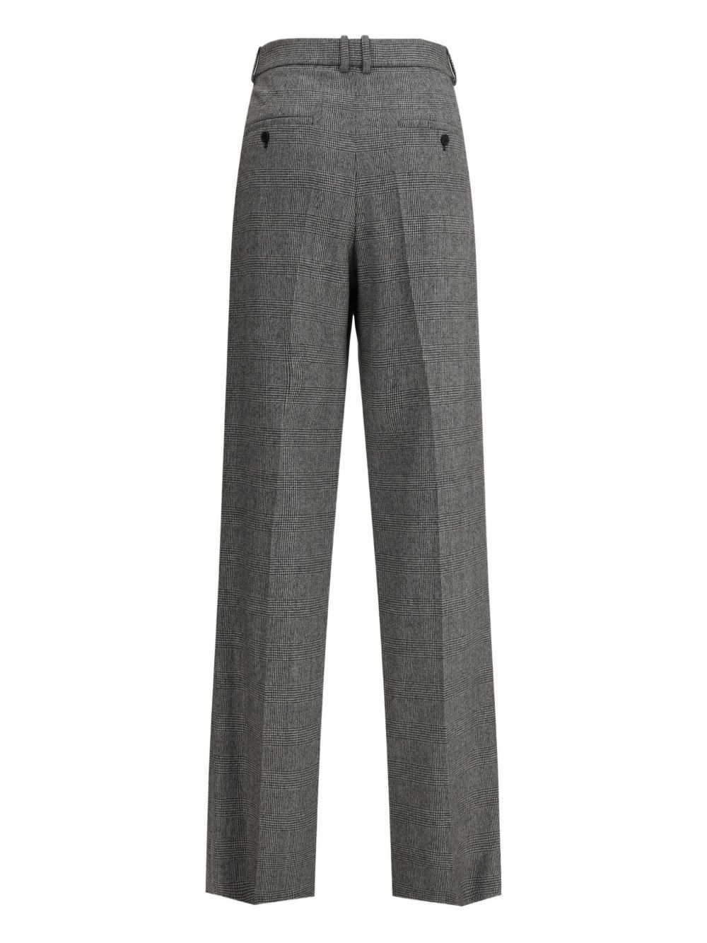 check-pattern wool trousers - 2