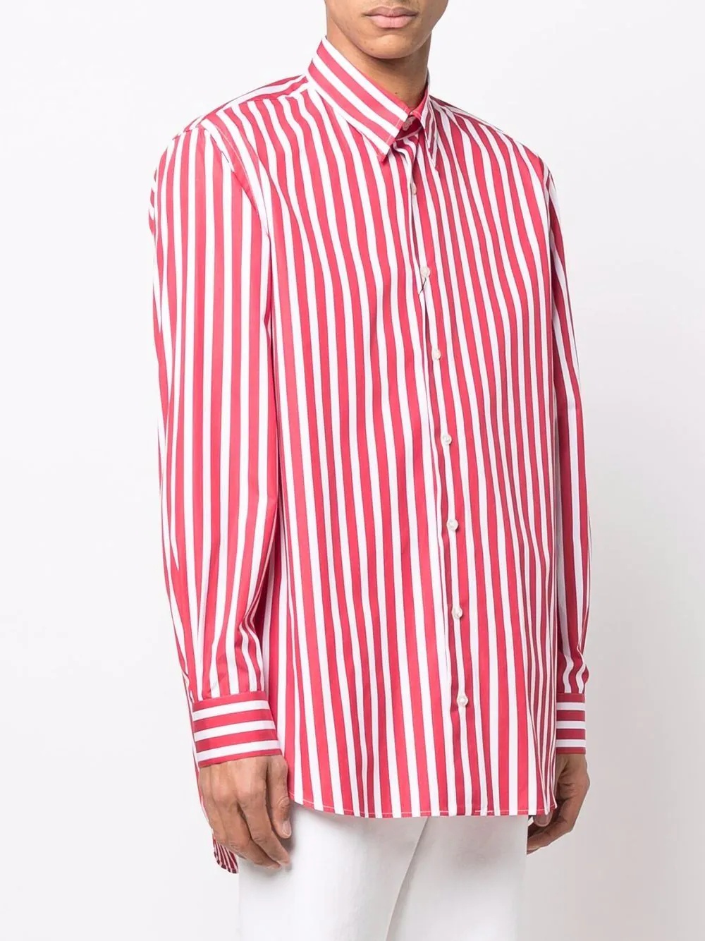 stripe-print shirt - 3