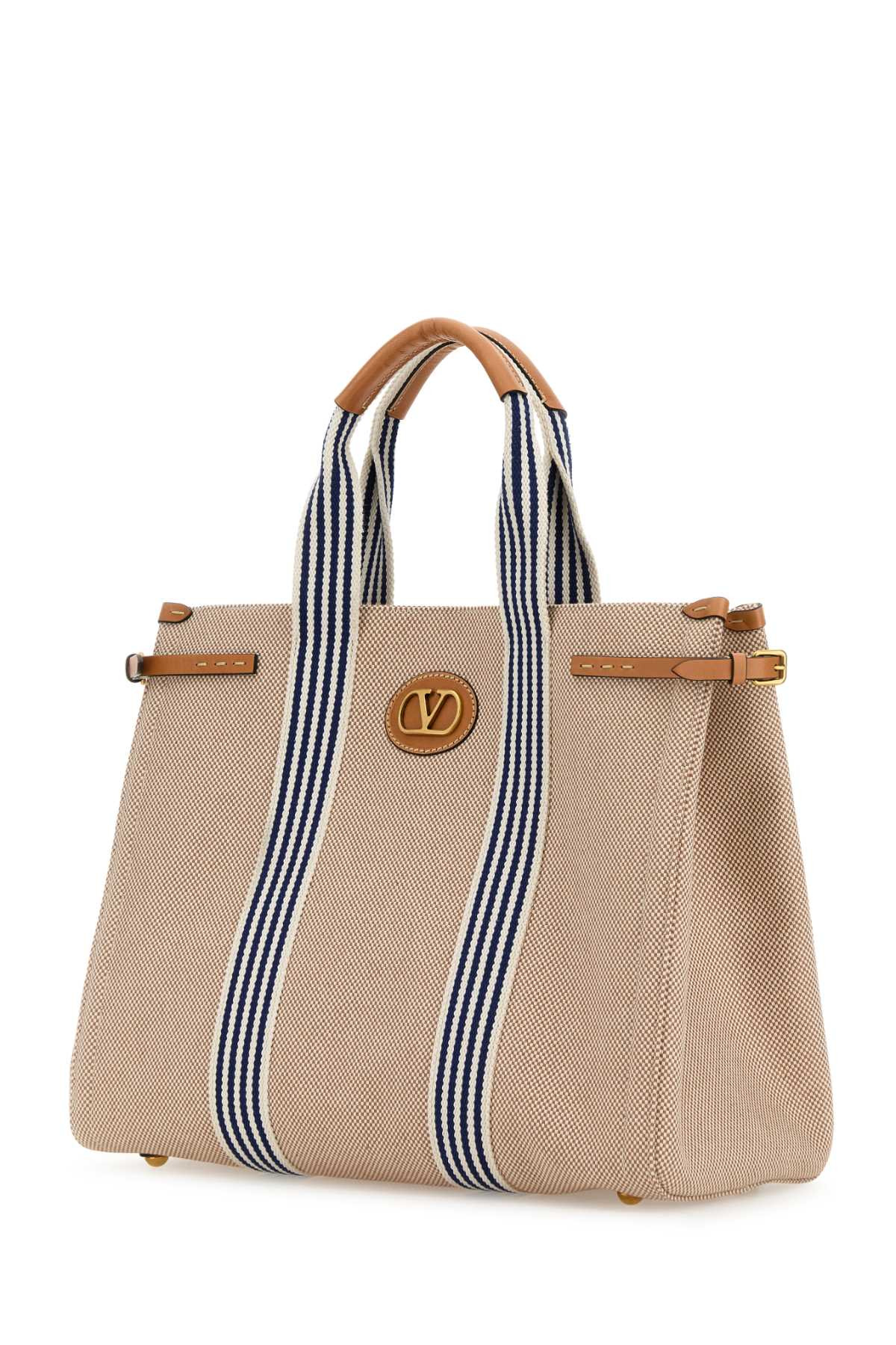 Valentino Garavani Men Two-Tone Canvas Vlogo Shopping Bag - 2