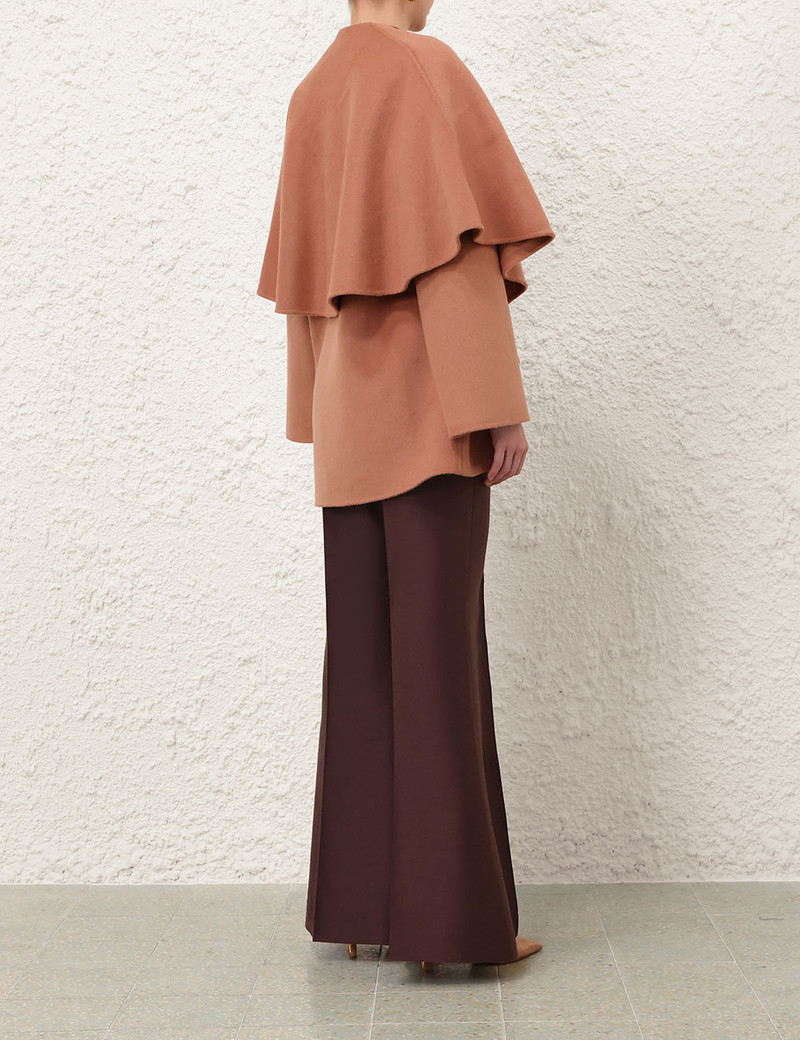 LUNA WOOL TIE NECK CAPE 4