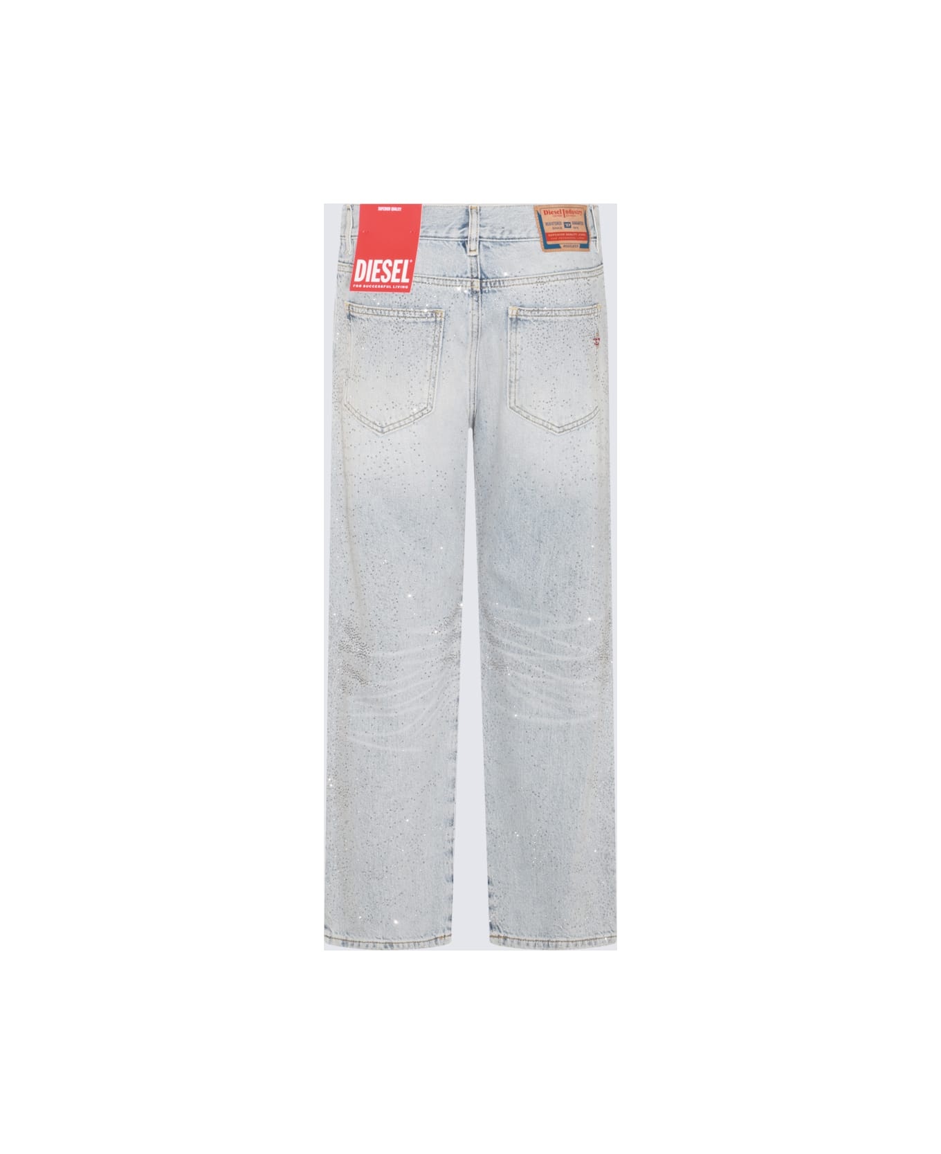 Light Blue Cotton Jeans - 2