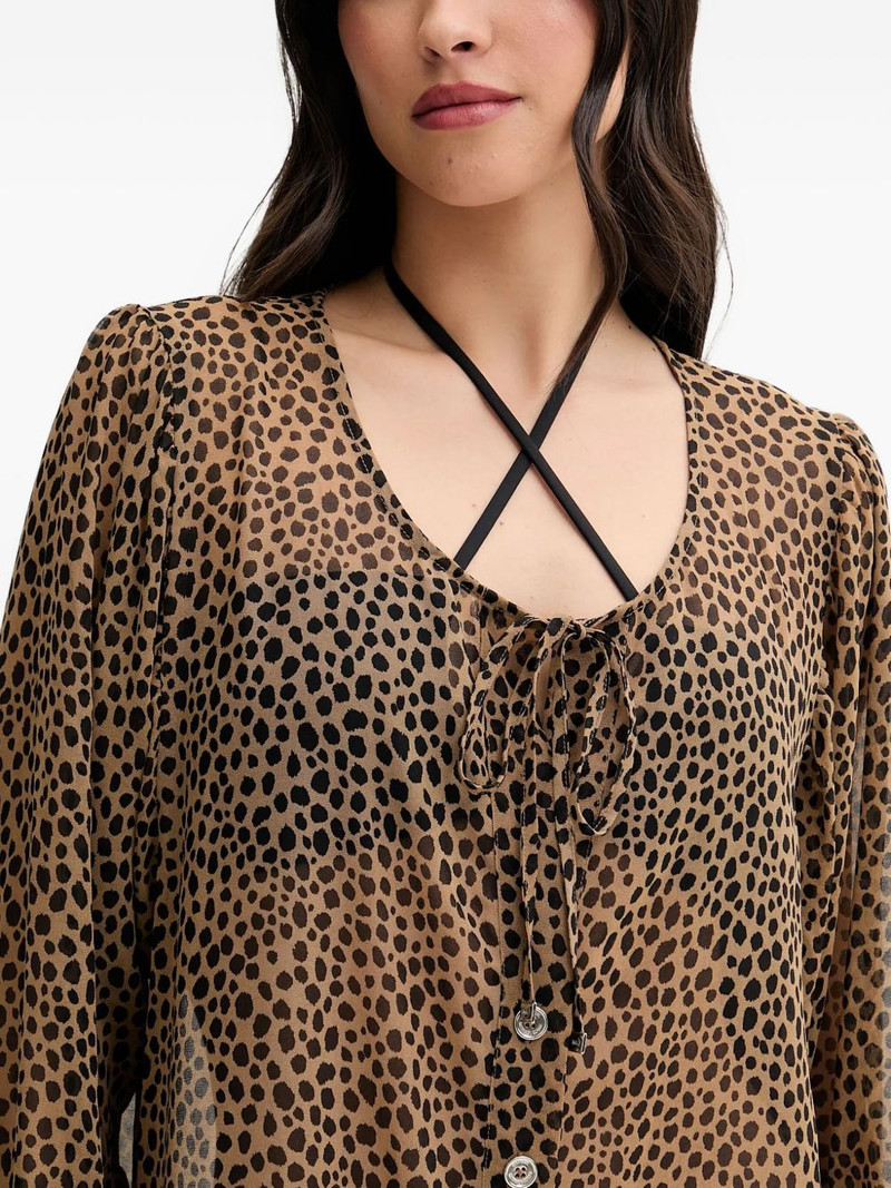 leopard-print button blouse 3