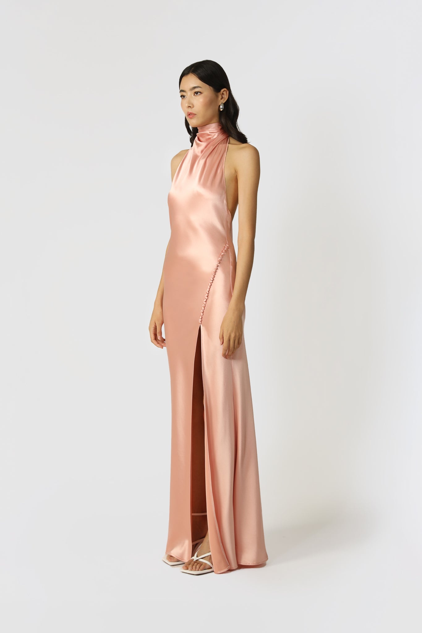 PENELOPE BACKLESS SATIN GOWN - 3