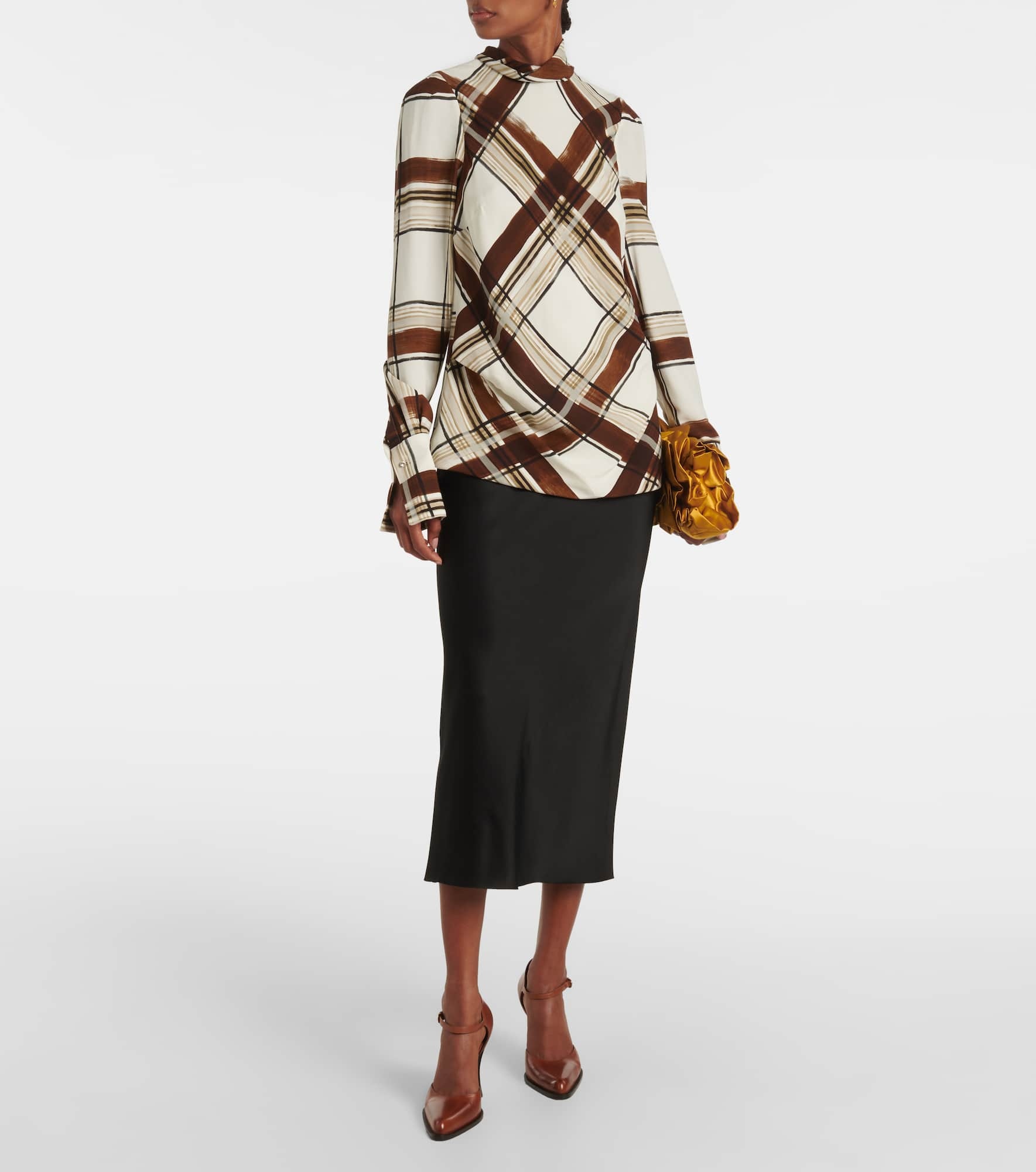 Satin midi skirt - 2