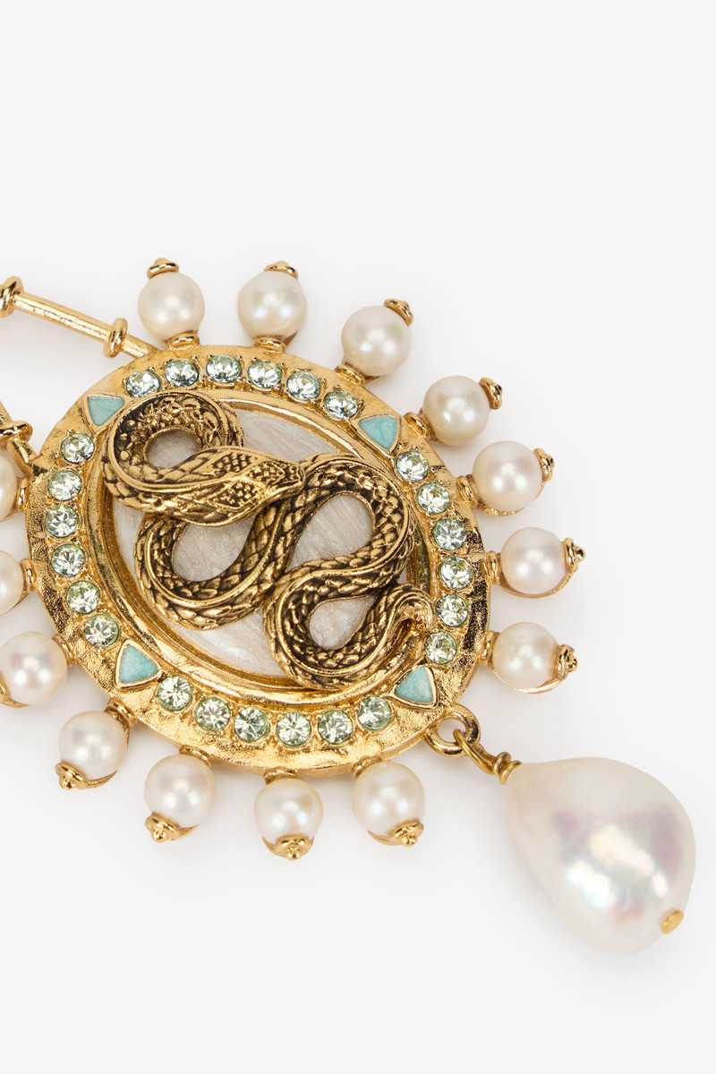 Serpentine Gold Earrings 5