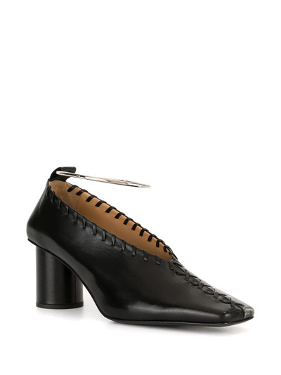 Jil Sander whipstitch-trim ankle-bracelet pumps outlook