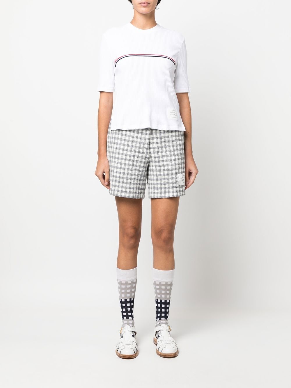 RWB stripe ribbed T-shirt - 2