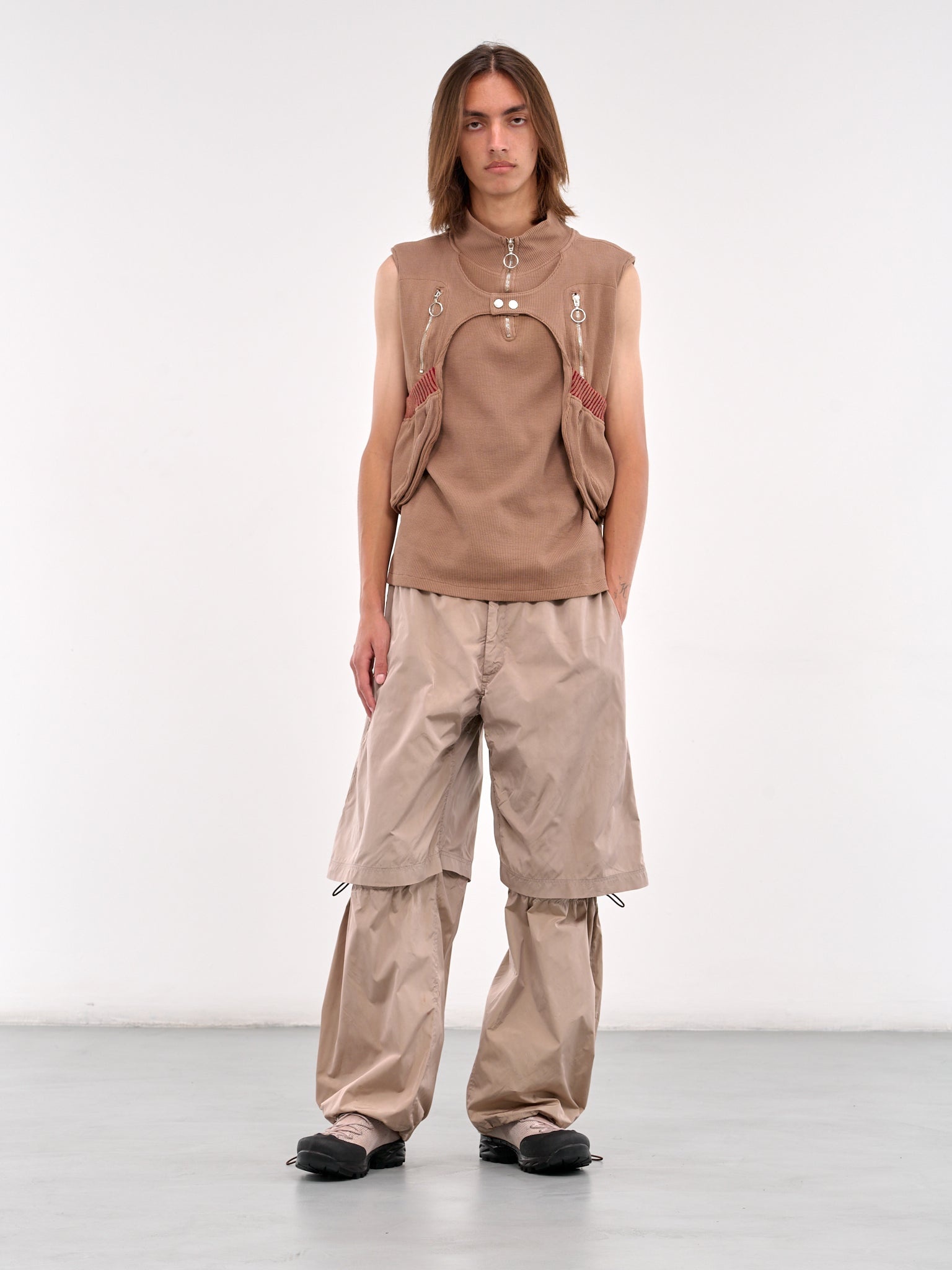 Layered Drawstring Trousers - 6