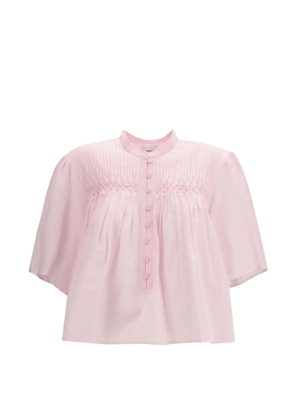 smocked buttoned top - 1