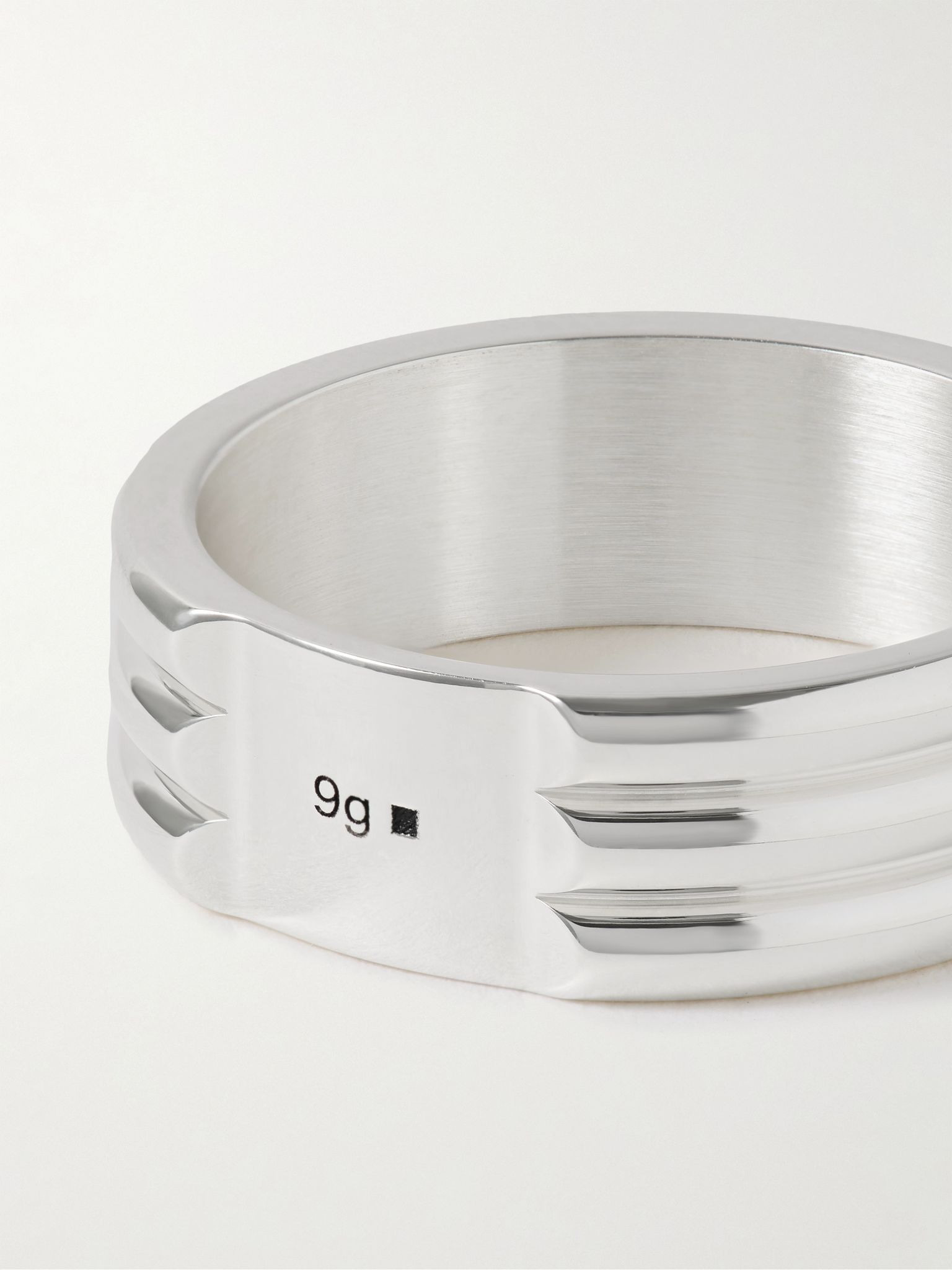 Godron 9g Recycled Sterling Silver Ring Silver - 4