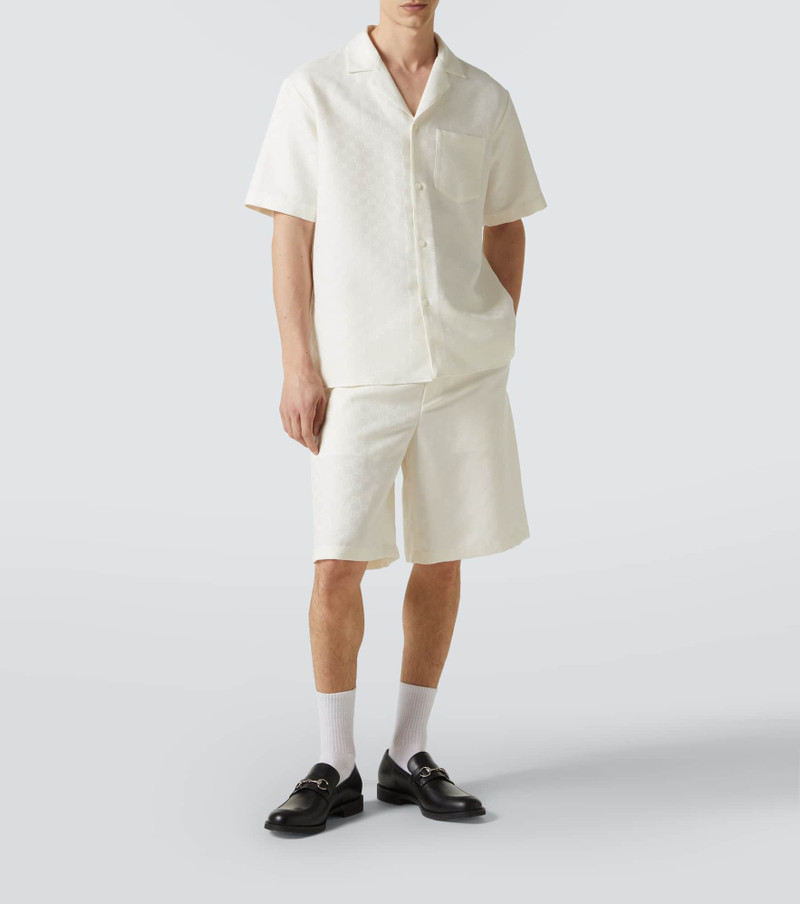 GUCCI GG linen-blend shorts outlook