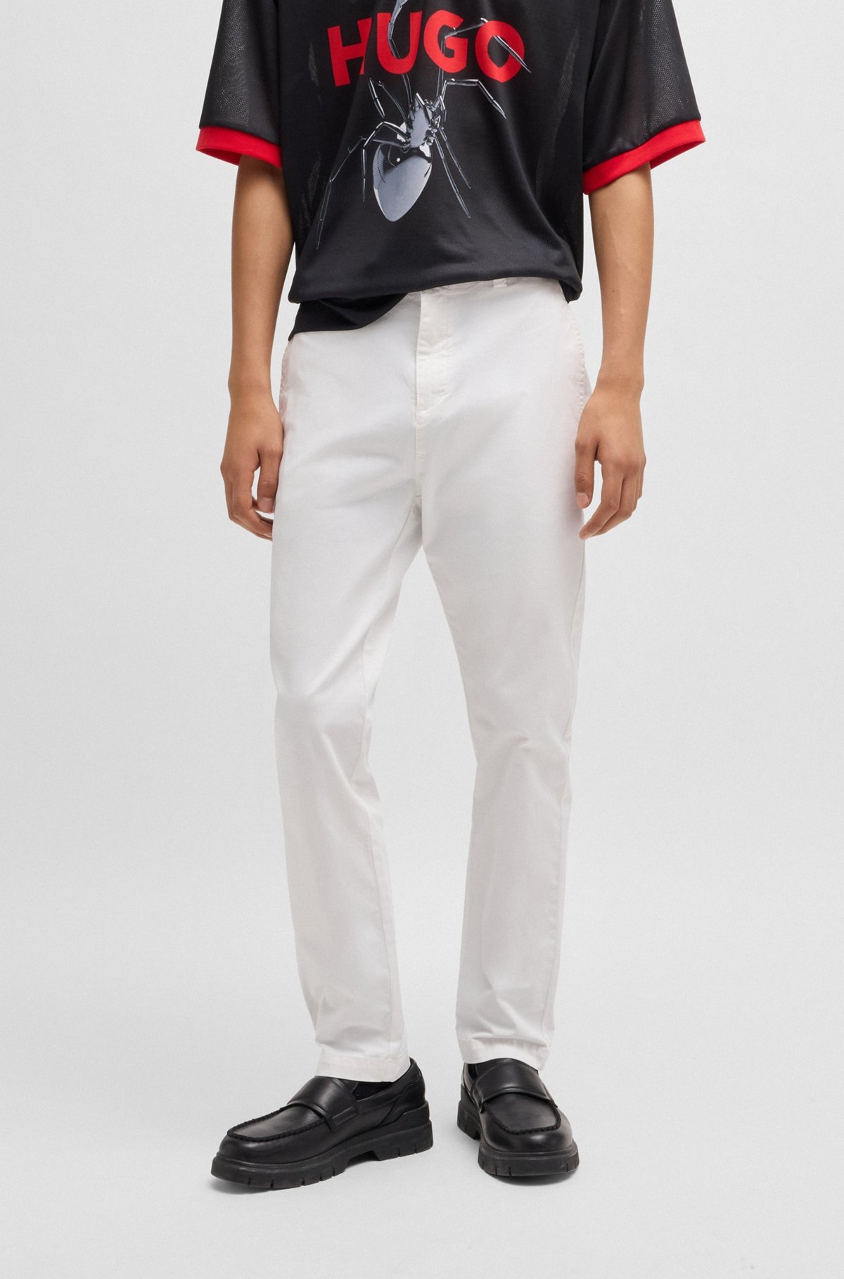 SLIM-FIT TROUSERS IN STRETCH-COTTON GABARDINE - 2