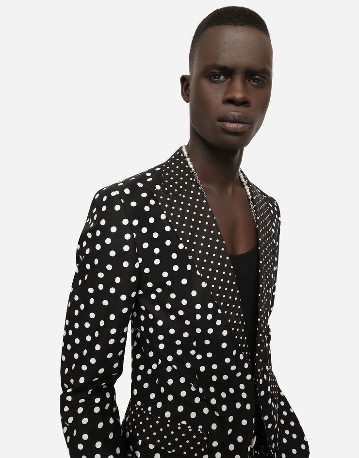 Cotton Taormina-fit suit with polka-dot print - 5