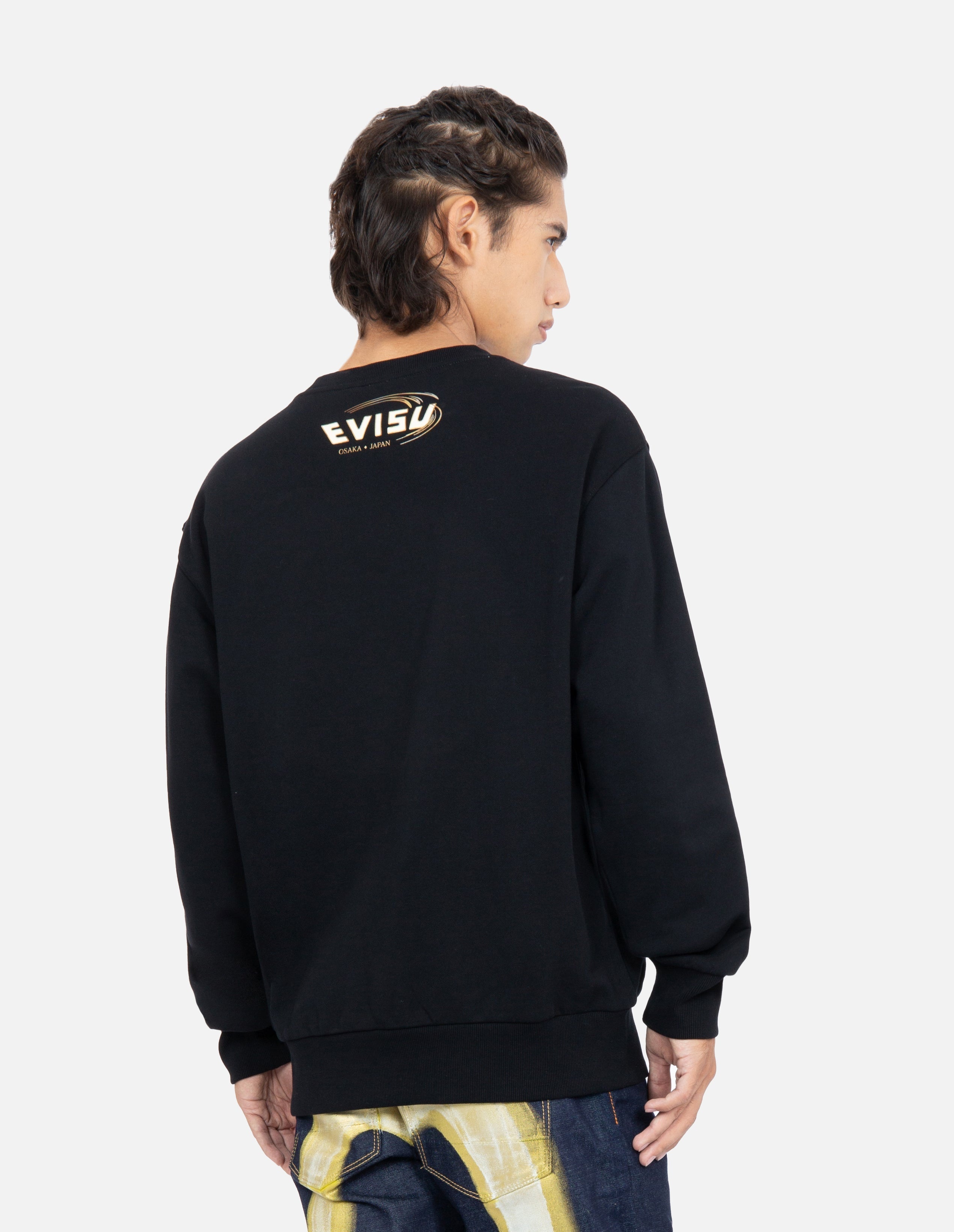Japanese-pattern Seagull Print Sweatshirt - 8
