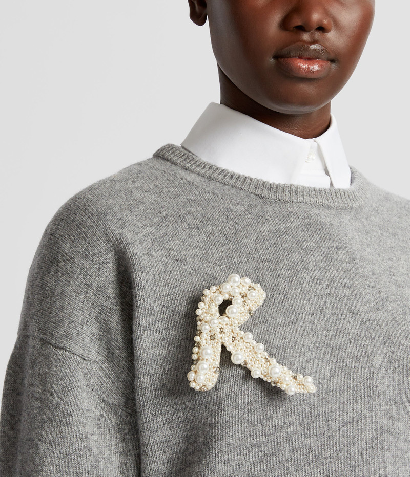 Erdem PEARL ALPHABET BROOCH R outlook