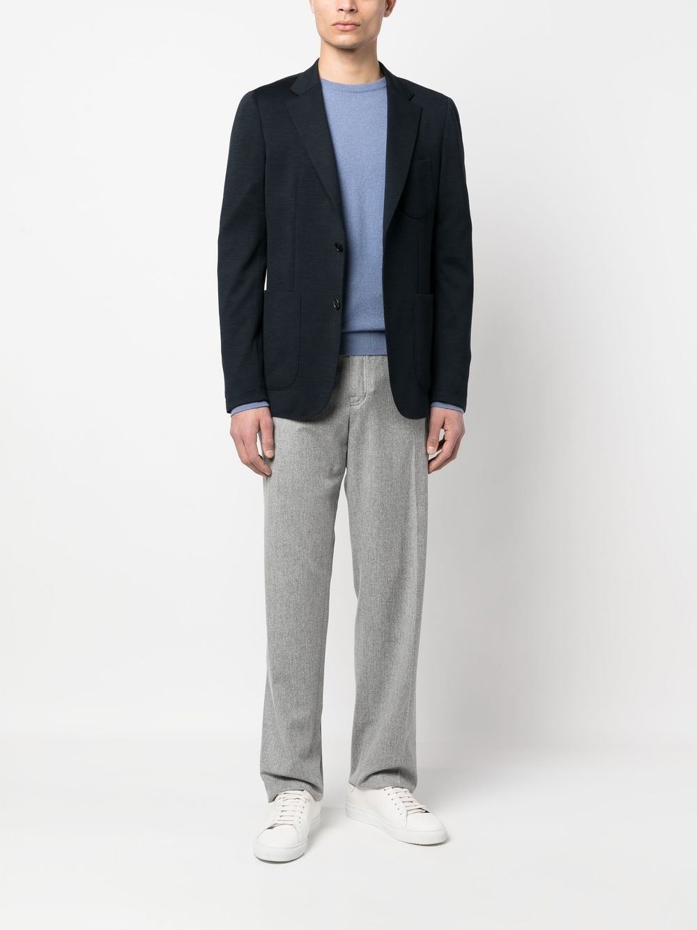 ribbed-knit crew neck sweater - 2