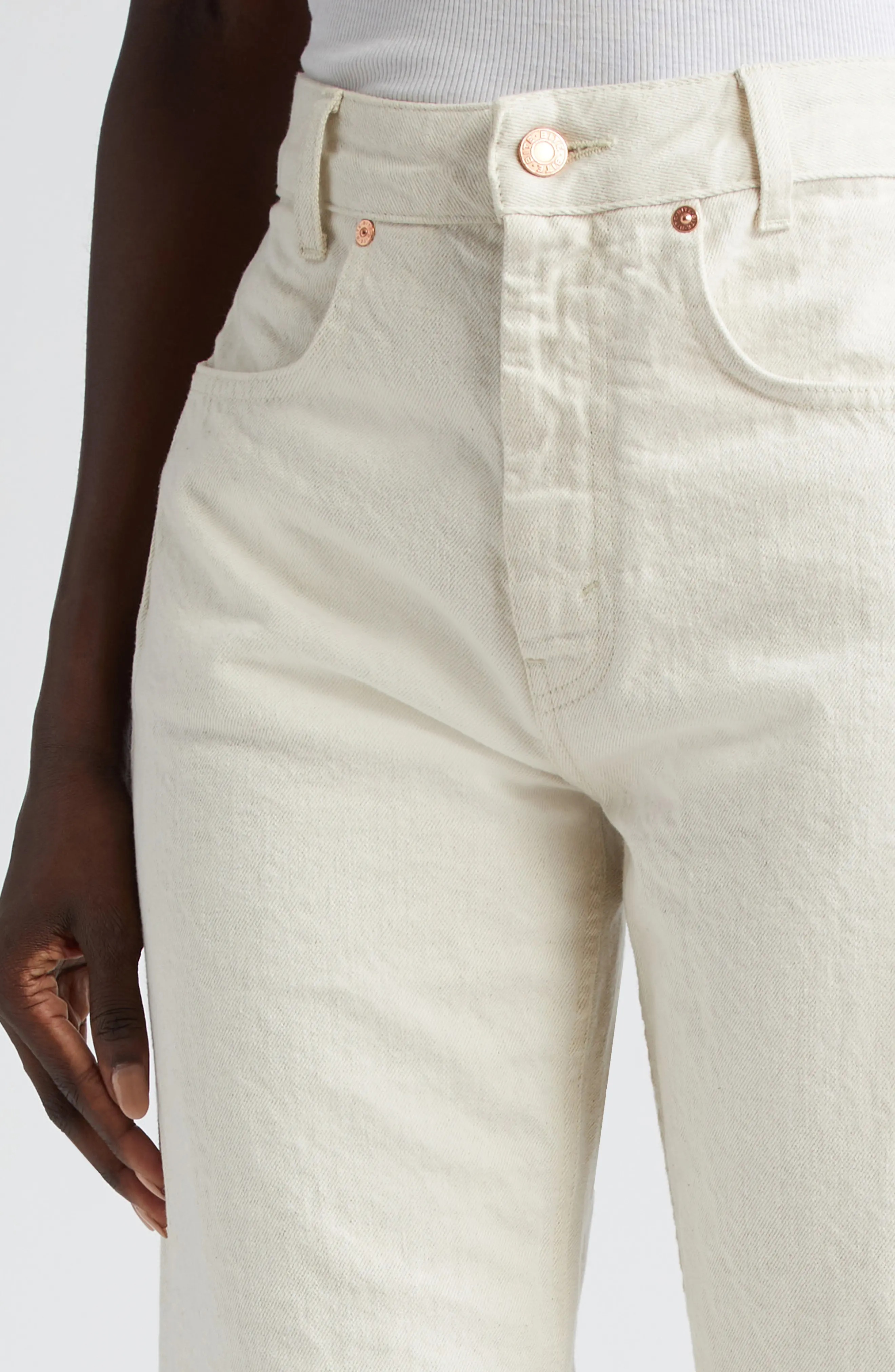 Curved Organic Cotton & Linen Jeans - 5