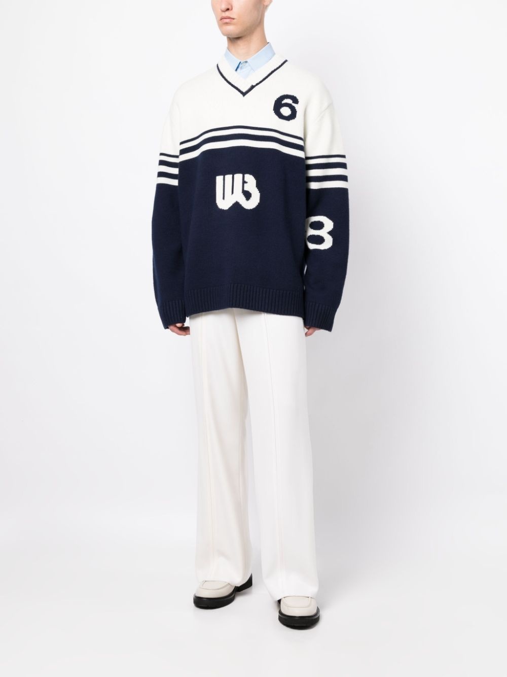 two-tone intarsia-knit jumper - 2