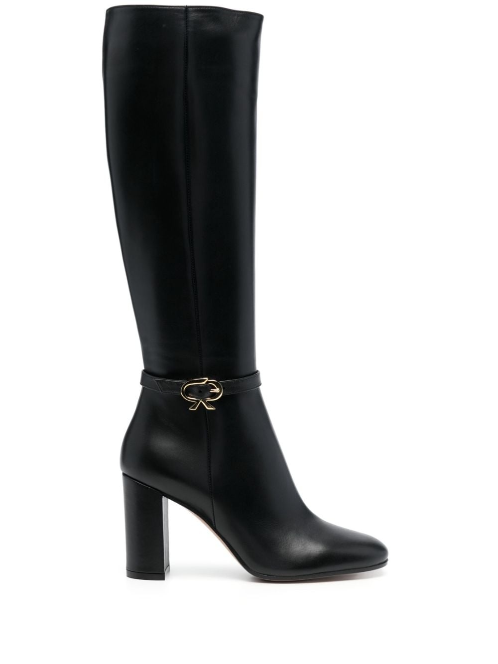 Ribbon 85mm leather boots - 1