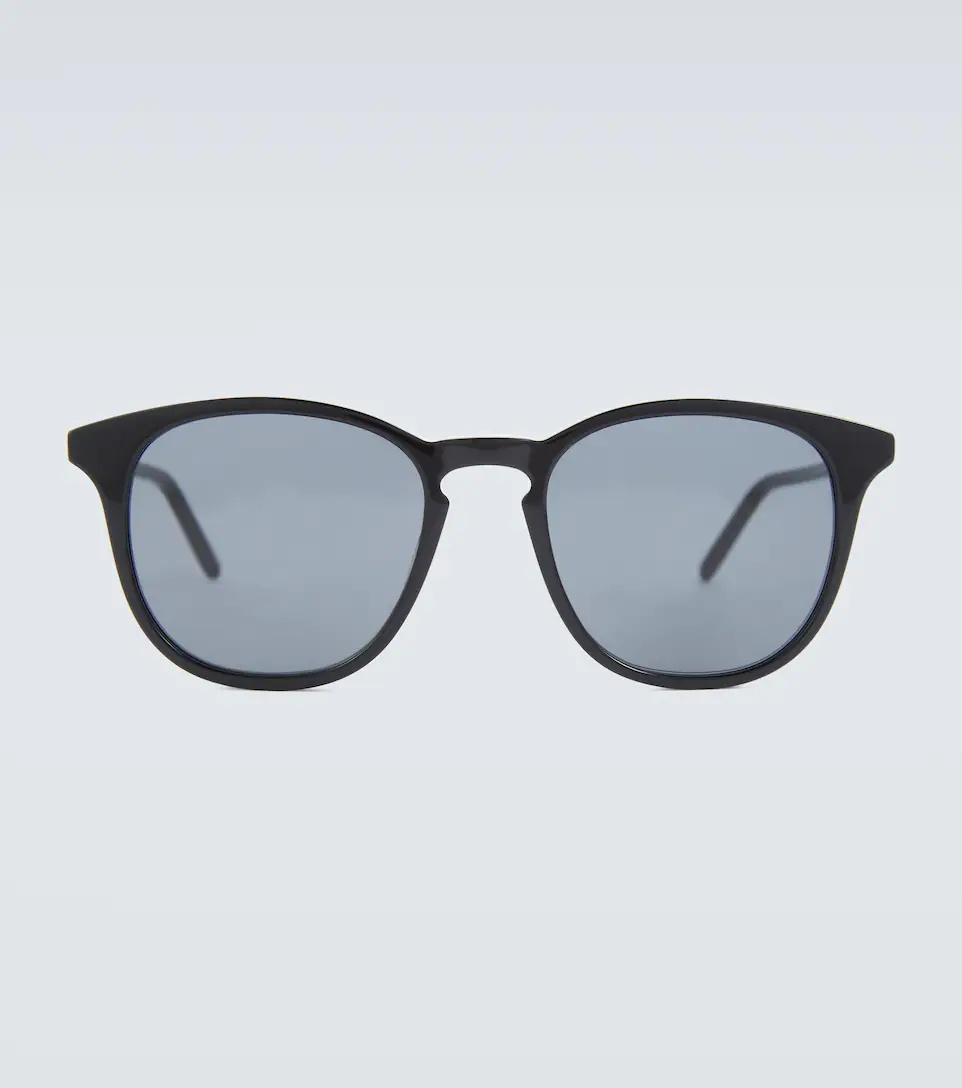 Round acetate and metal sunglasses - 1