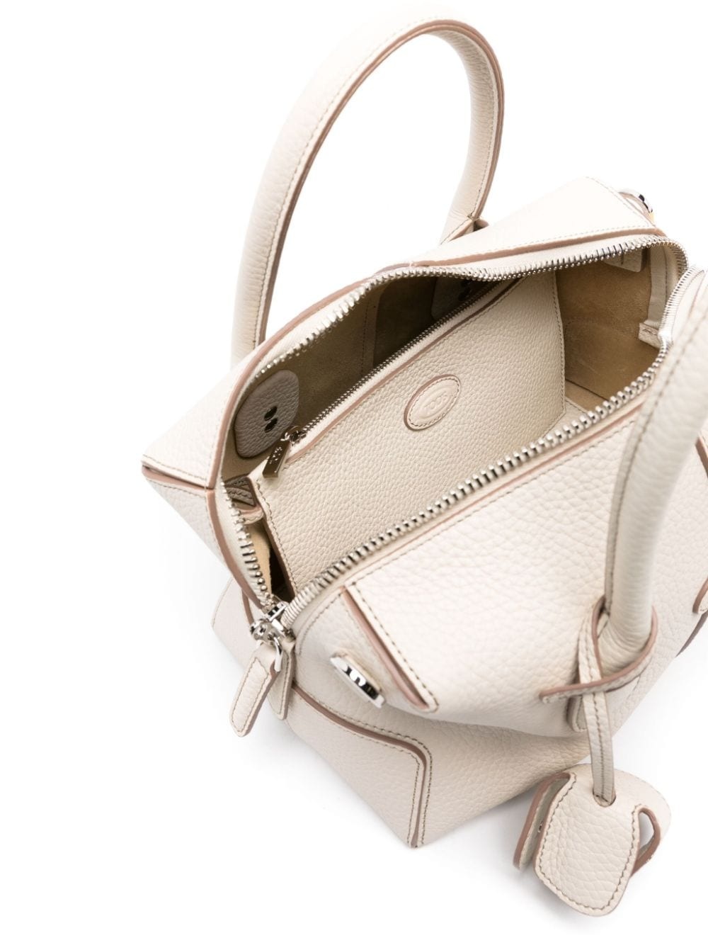 logo-patch leather tote bag - 4