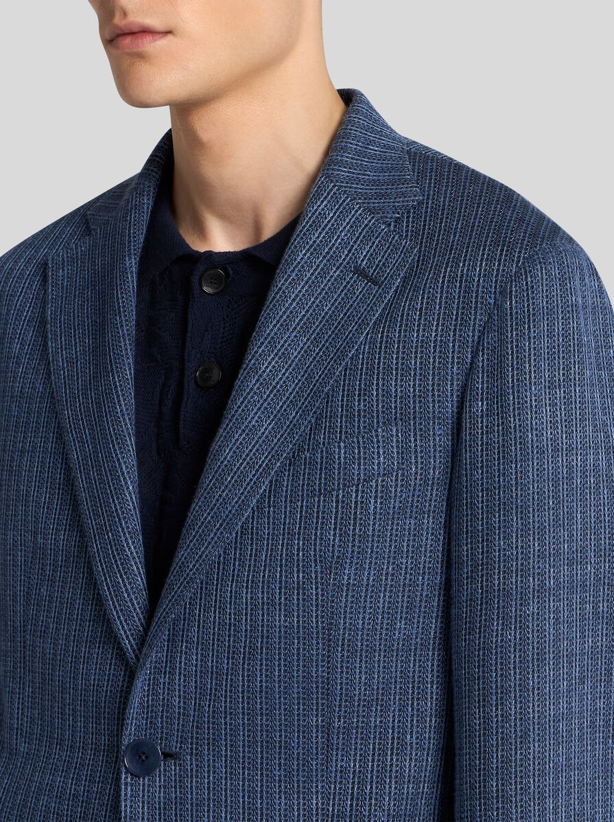 LINEN-BLEND JERSEY BLAZER - 2