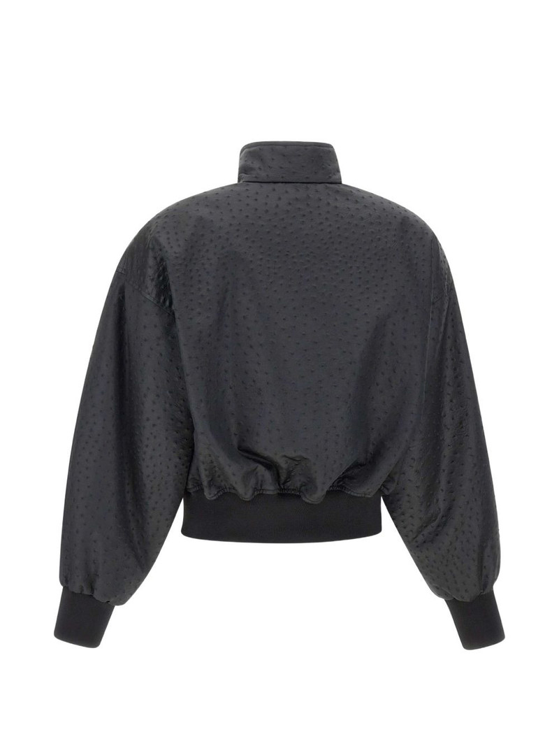 embossed high-neck jacket 4