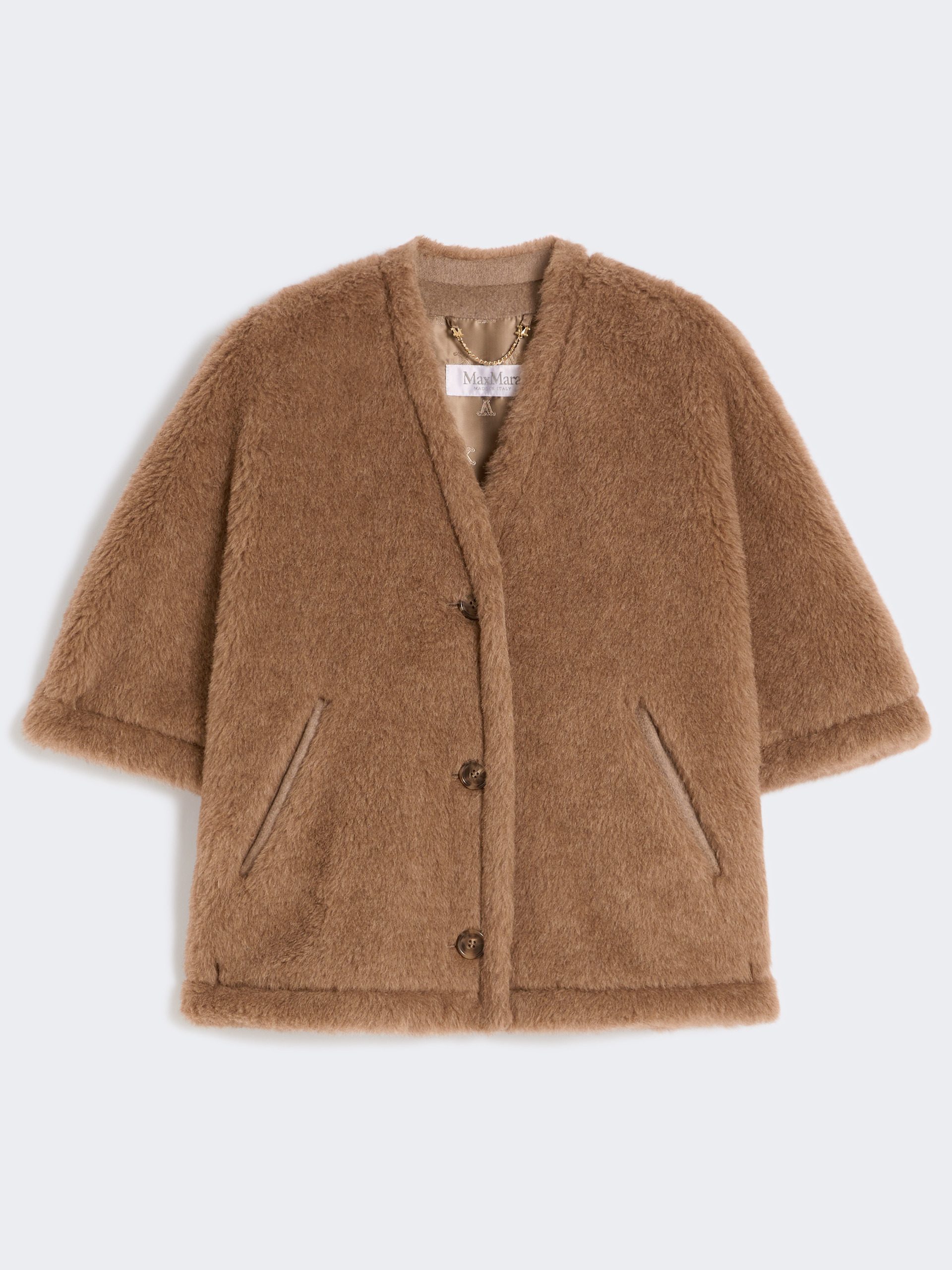 FIORIRE4 Alpaca and cashmere Teddy cape - 1