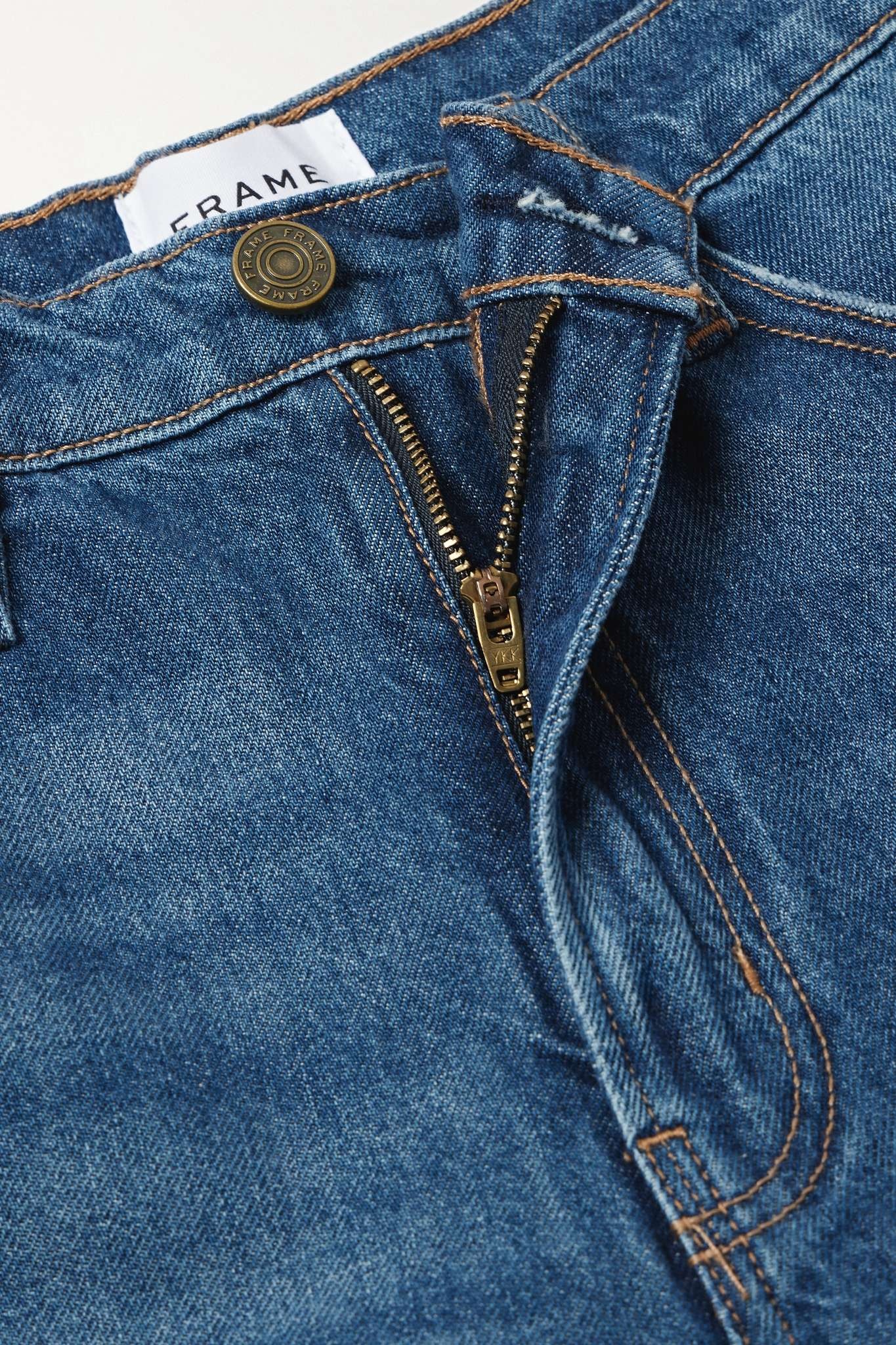 + NET SUSTAIN The Relaxed Straight cropped frayed high-rise straight-leg jeans - 5
