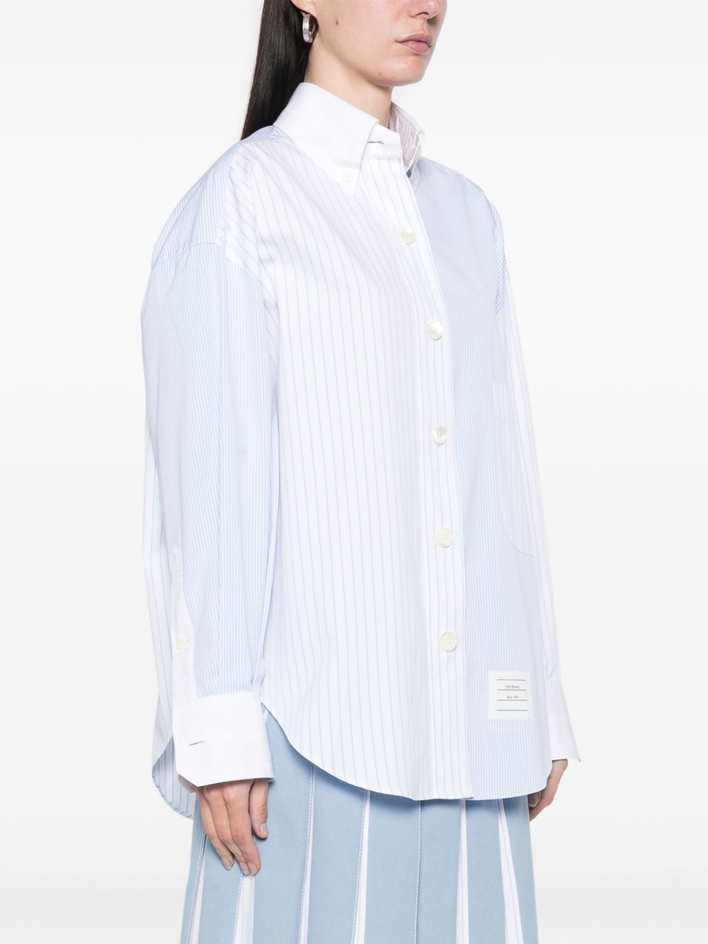 pinstriped poplin shirt - 3