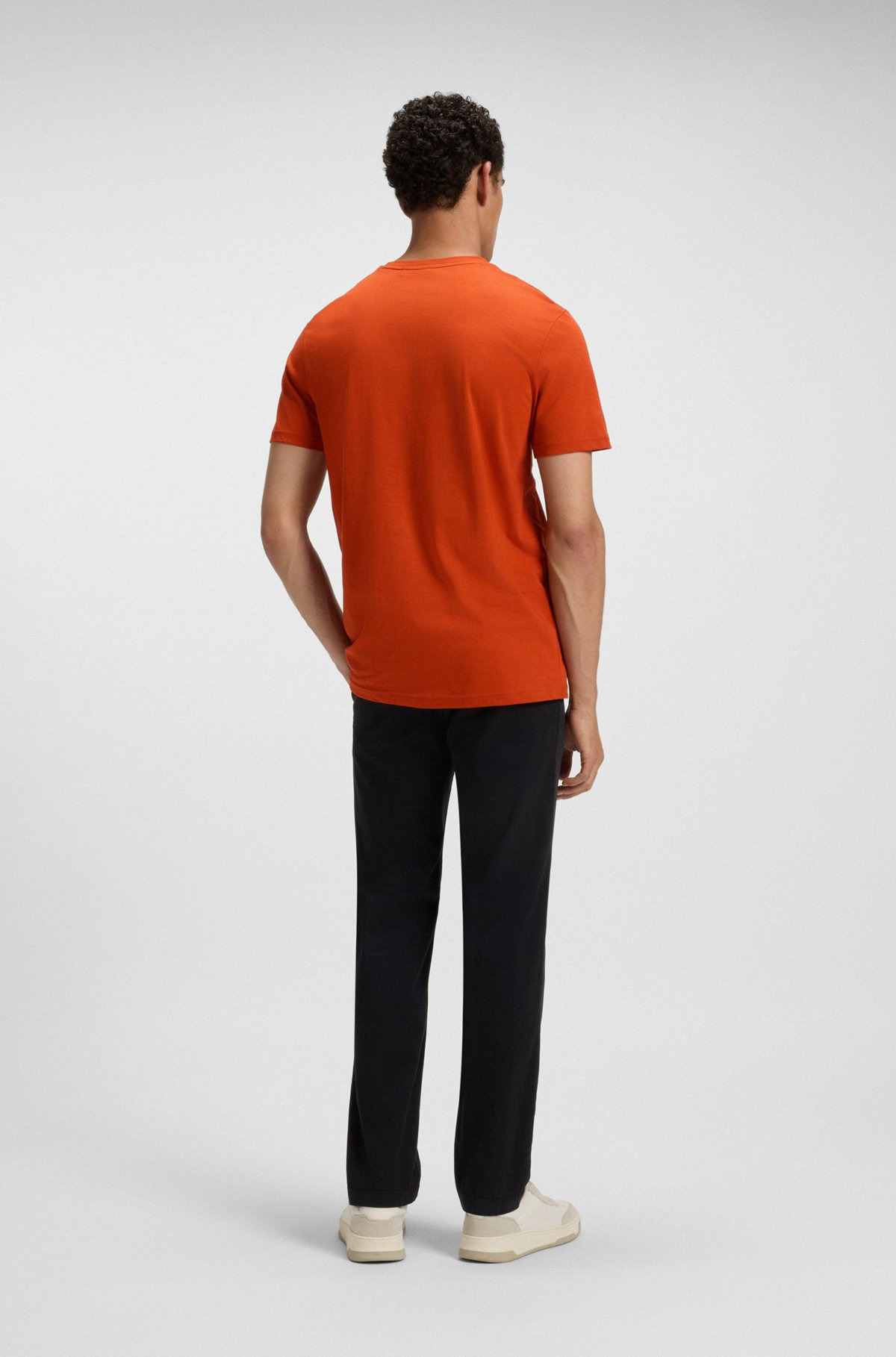 COTTON-JERSEY T-SHIRT WITH CURVED-LOGO PRINT - 5