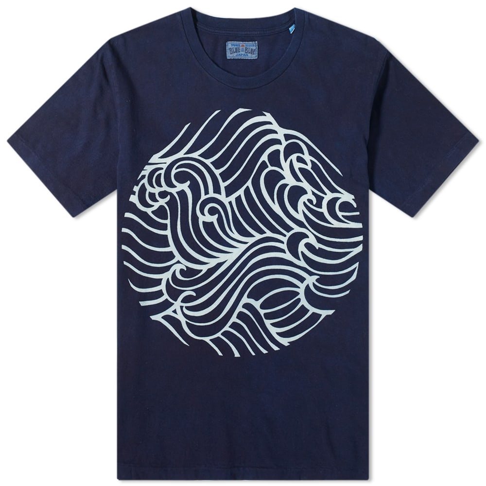 Blue Blue Japan Wave Pattern Tee - END. Exclusive - 1