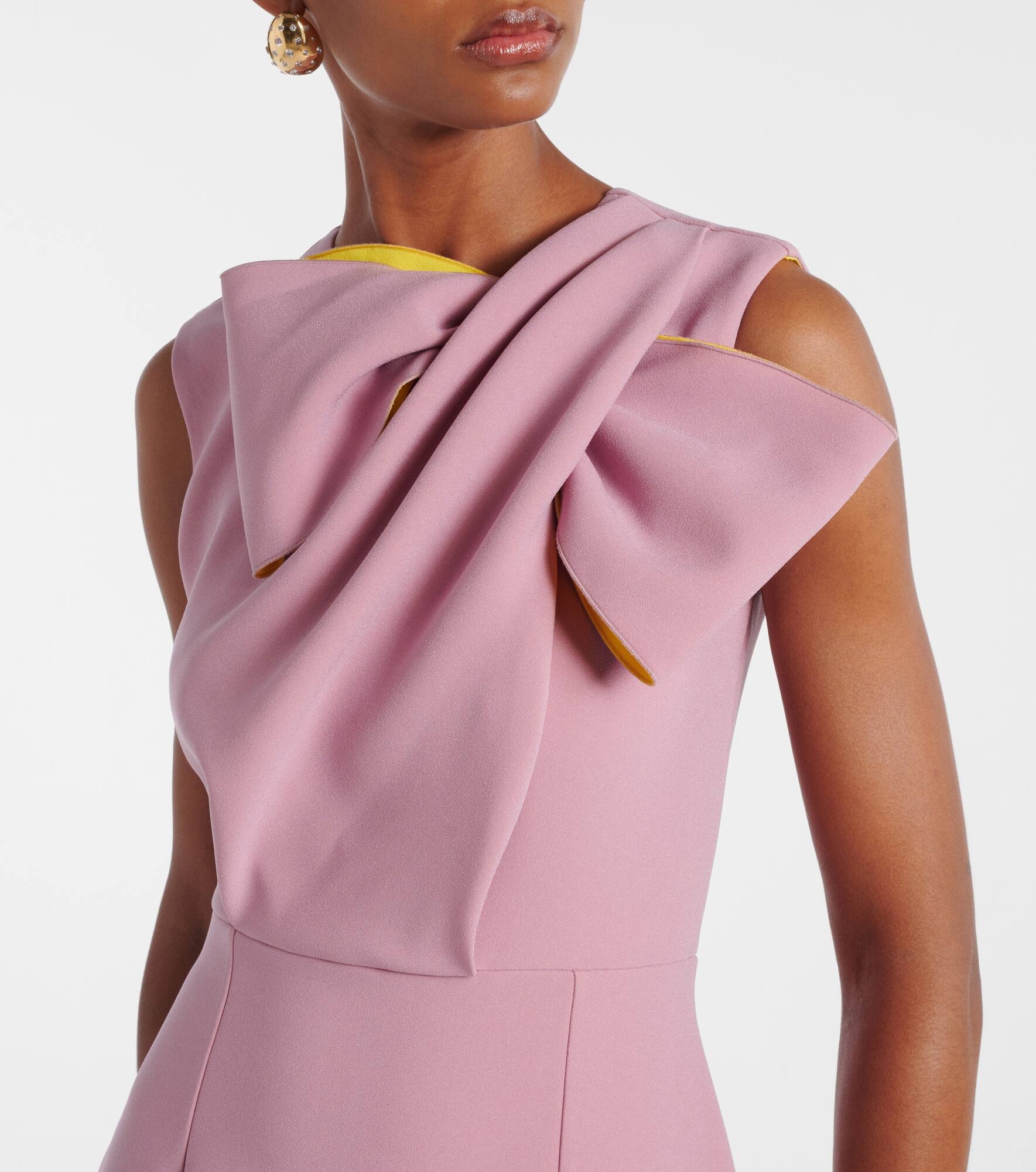 Bow-detail crêpe dress - 4